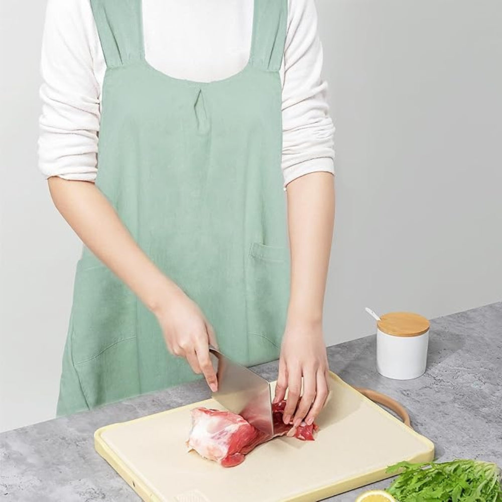 Robe tablier croisée inspirée de la Corée