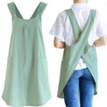 Robe tablier croisée inspirée de la Corée