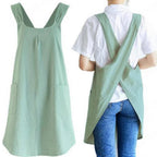 Robe tablier croisée inspirée de la Corée