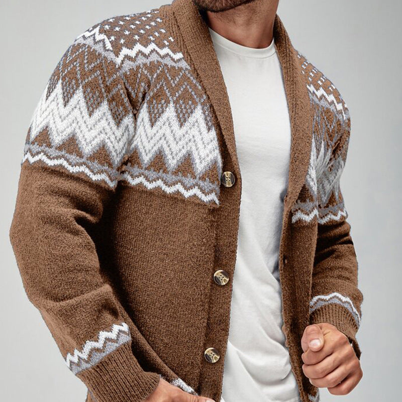 Men’s Nordic Pattern Cardigan