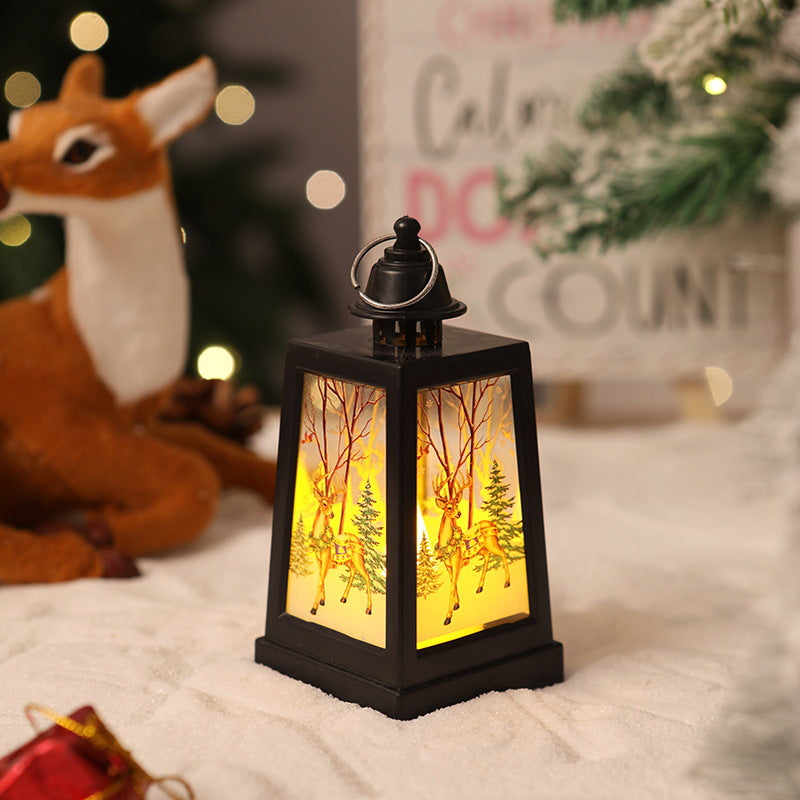 Beleuchtete Weihnachtslaternen-Dekoration
