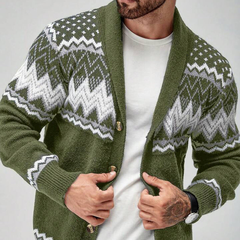 Men’s Nordic Pattern Cardigan