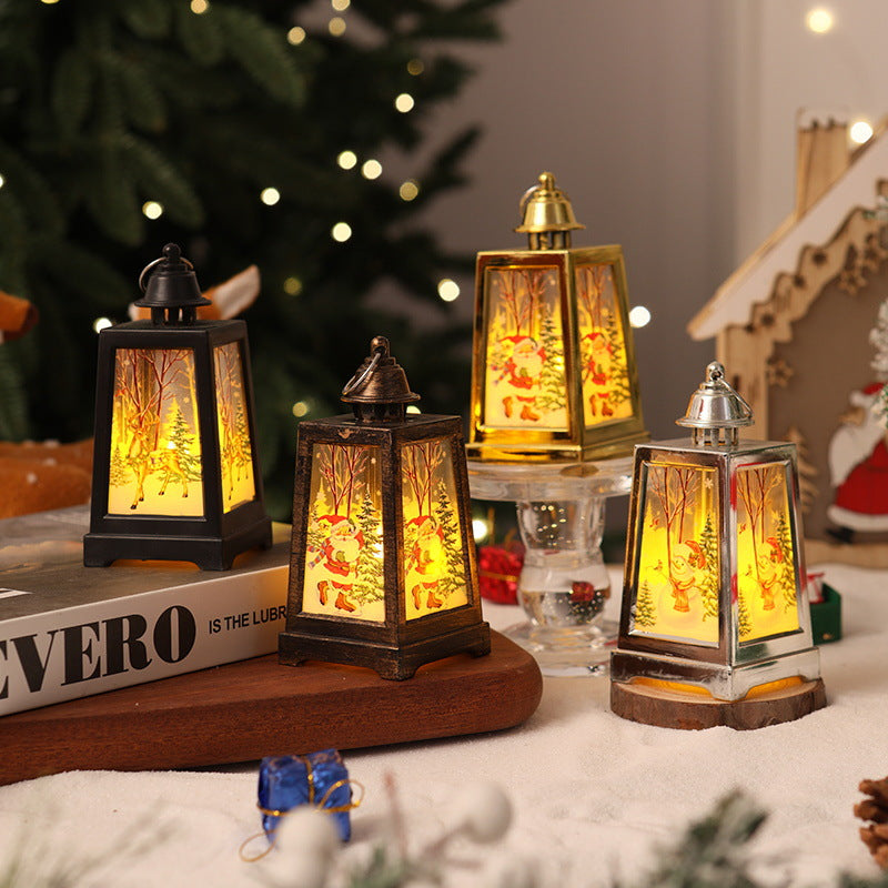 Beleuchtete Weihnachtslaternen-Dekoration
