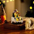 Oplyst julebydekoration