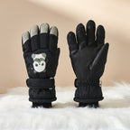 Forede vinterhandsker med pandadesign