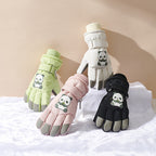 Forede vinterhandsker med pandadesign