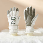 Forede vinterhandsker med pandadesign