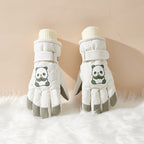 Forede vinterhandsker med pandadesign