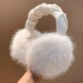 Cache-oreilles d’hiver en fausse fourrure avec bandeau tricoté