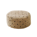 Round Plush Floor Pouffe