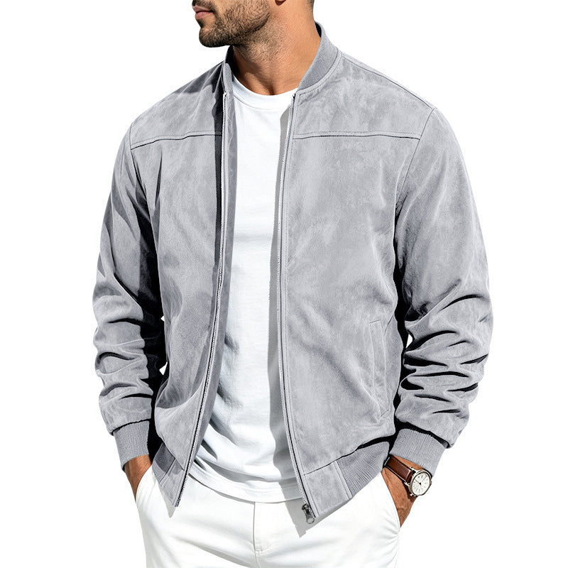 Men’s Suede-Style Zip Jacket