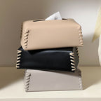 Housse rectangulaire pour boîte à mouchoirs avec coins décoratifs façon tressage