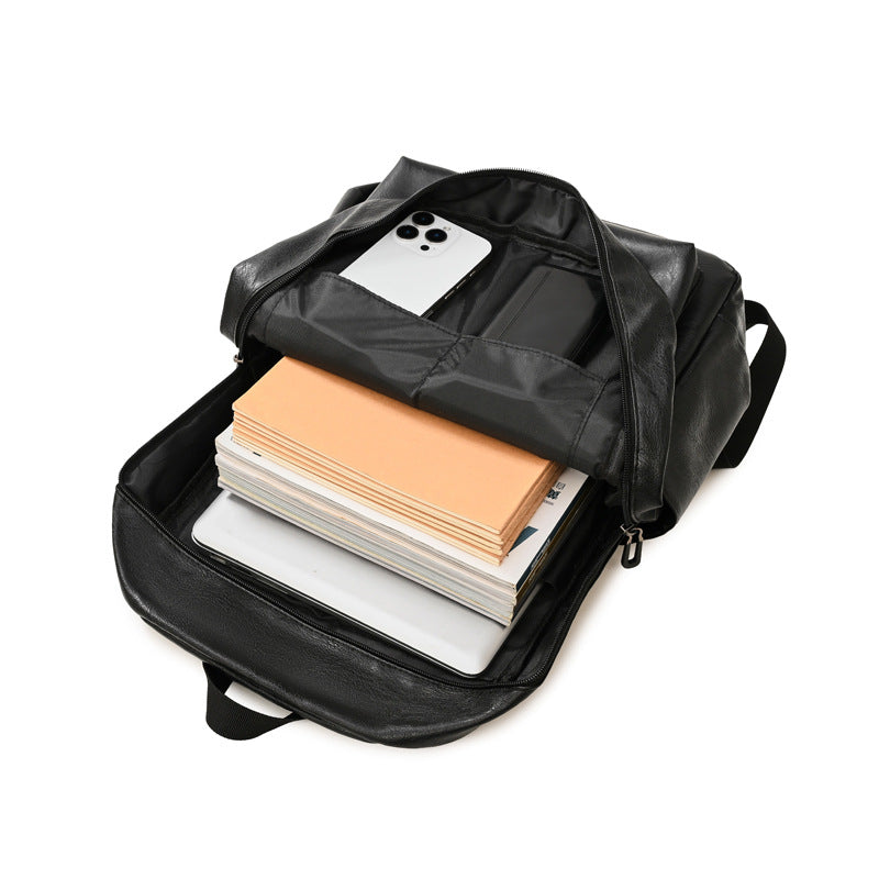 Leather Laptop Backpack with Organised Storage