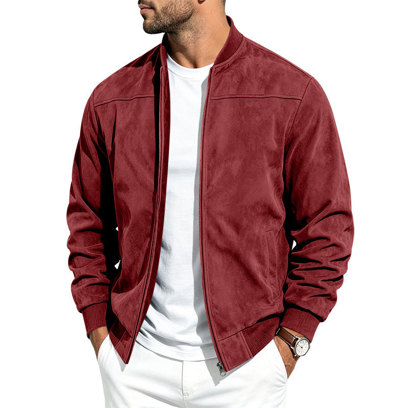 Men’s Suede-Style Zip Jacket