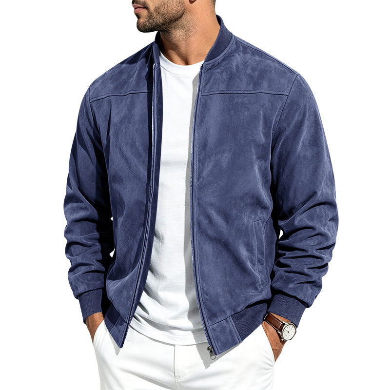 Men’s Suede-Style Zip Jacket