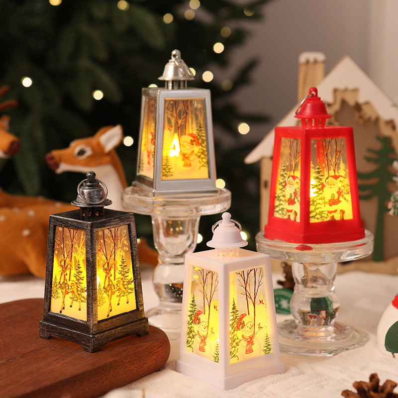 Beleuchtete Weihnachtslaternen-Dekoration