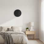 Orologio da parete rotondo minimalista con quadrante geometrico e display analogico
