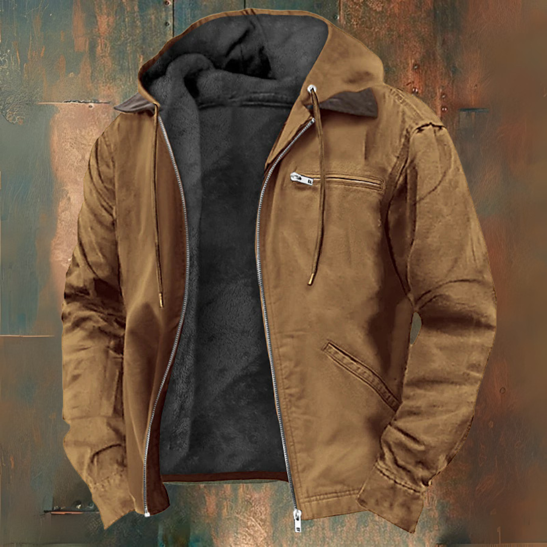 Men's Hooded Fleece-Lined Jacket