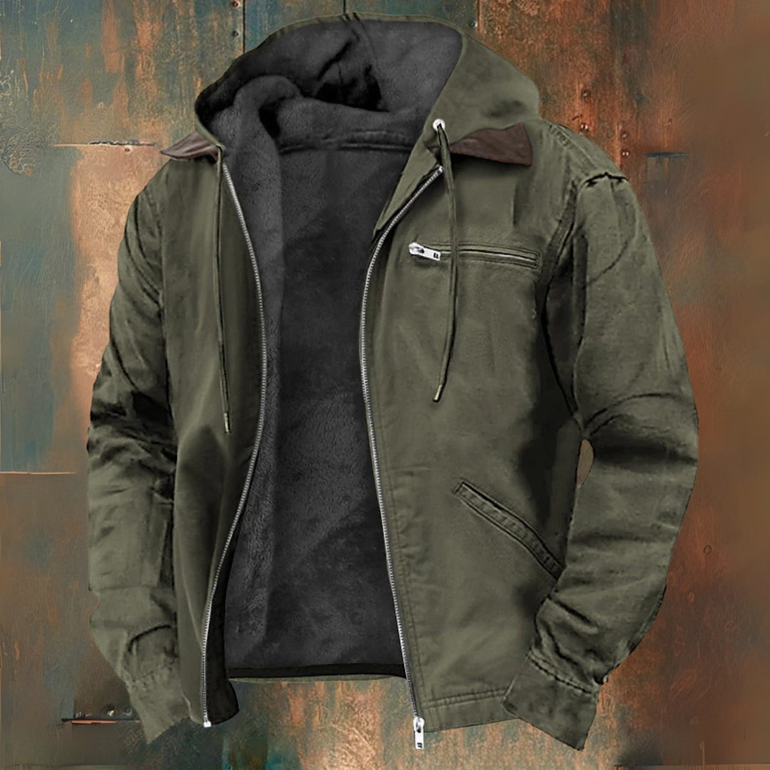 Men's Hooded Fleece-Lined Jacket