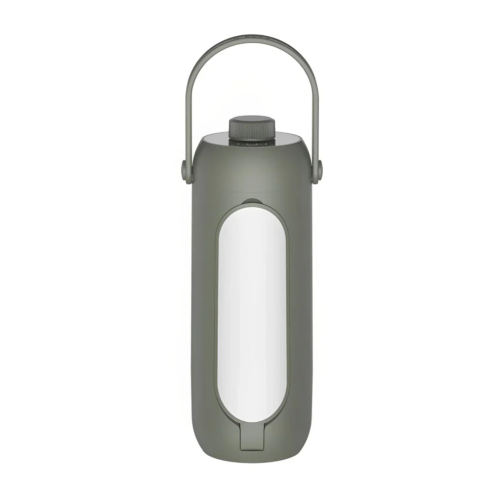Genopladelig, sammenklappelig LED-campinglygte med powerbank