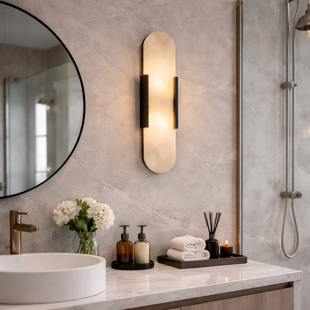 Marble Effect LED Wall Light