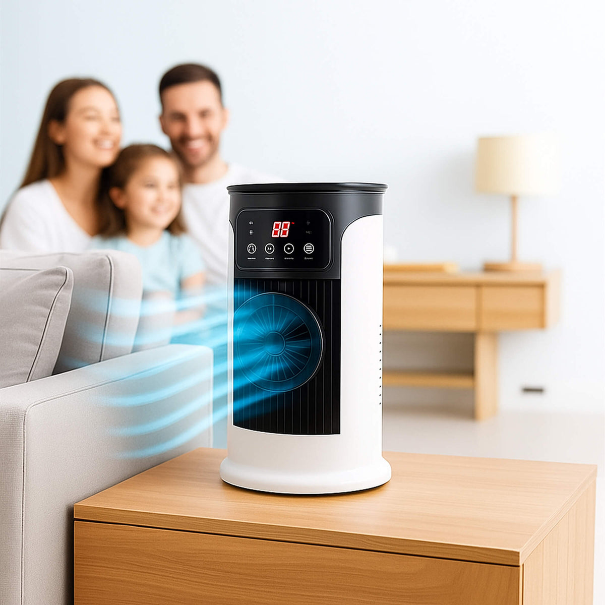 Portable Air Cooler with 5-in-1 Cooling and Mist Function