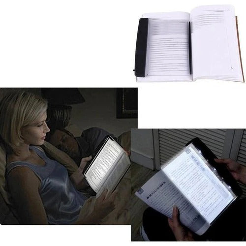 Lampe de lecture LED portable pour livres avec panneau transparent