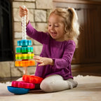 Juguete educativo de anillos apilables coloridos