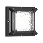 Lampada da parete quadrata nera a LED per esterni IP65