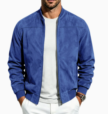 Men’s Suede-Style Zip Jacket