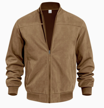 Men’s Suede-Style Zip Jacket