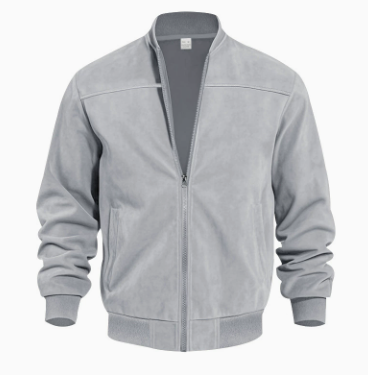 Men’s Suede-Style Zip Jacket