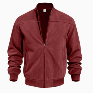 Men’s Suede-Style Zip Jacket
