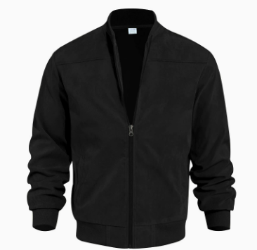 Men’s Suede-Style Zip Jacket