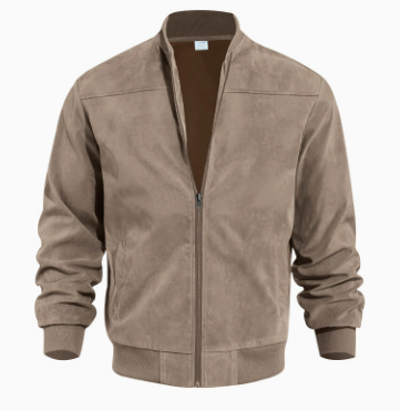 Men’s Suede-Style Zip Jacket