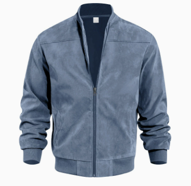 Men’s Suede-Style Zip Jacket