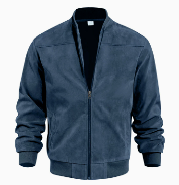 Men’s Suede-Style Zip Jacket