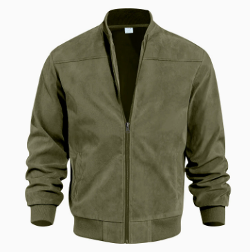 Men’s Suede-Style Zip Jacket