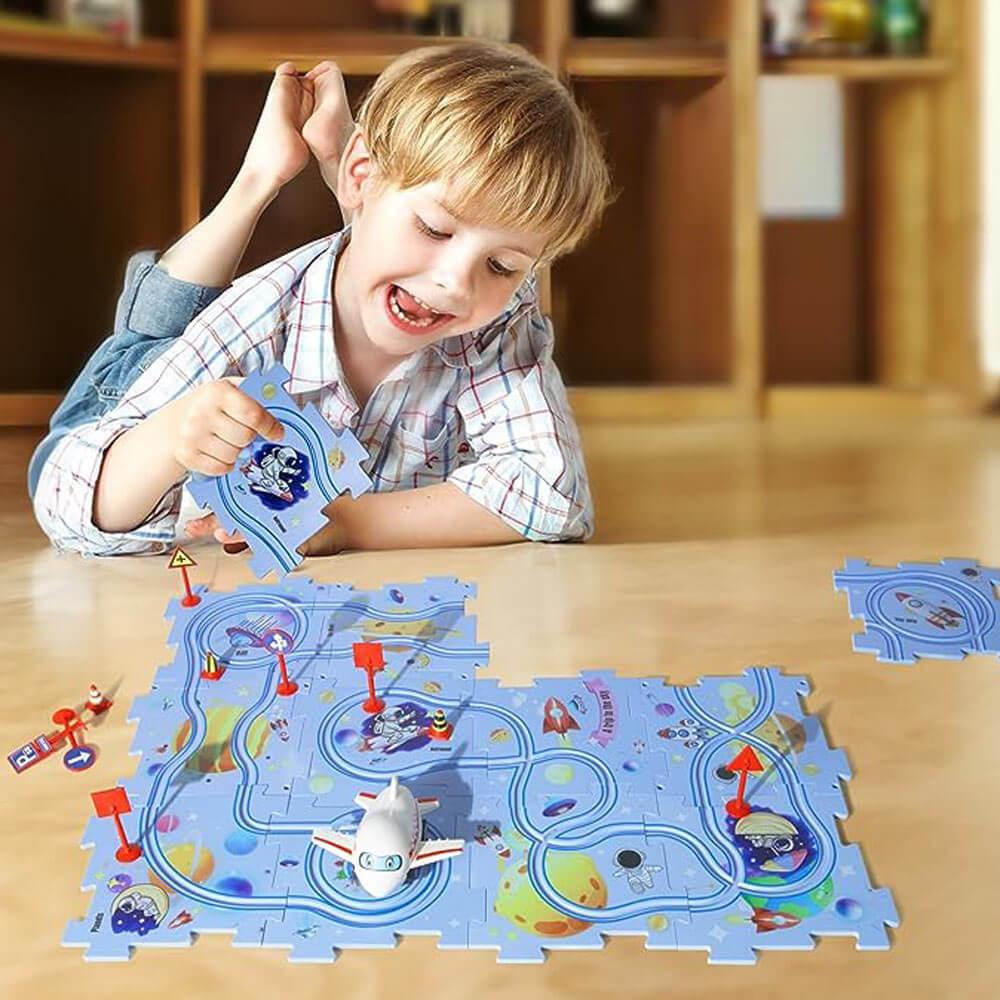 Set de circuit de course-puzzle d’aventure spatiale AstroTrack