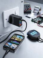Four-Port USB Wall Charger with Multi-Device Charging