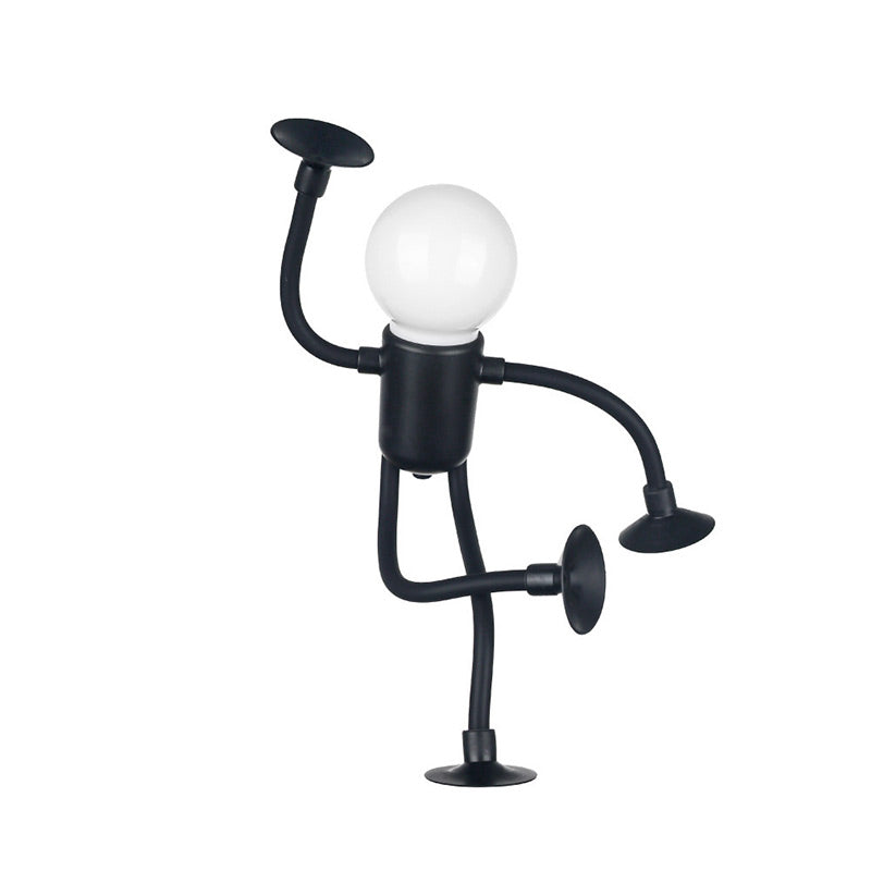 Robot-Shaped LED Table Lamp with Flexible Metal Limbs