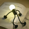 Robot-Shaped LED Table Lamp with Flexible Metal Limbs