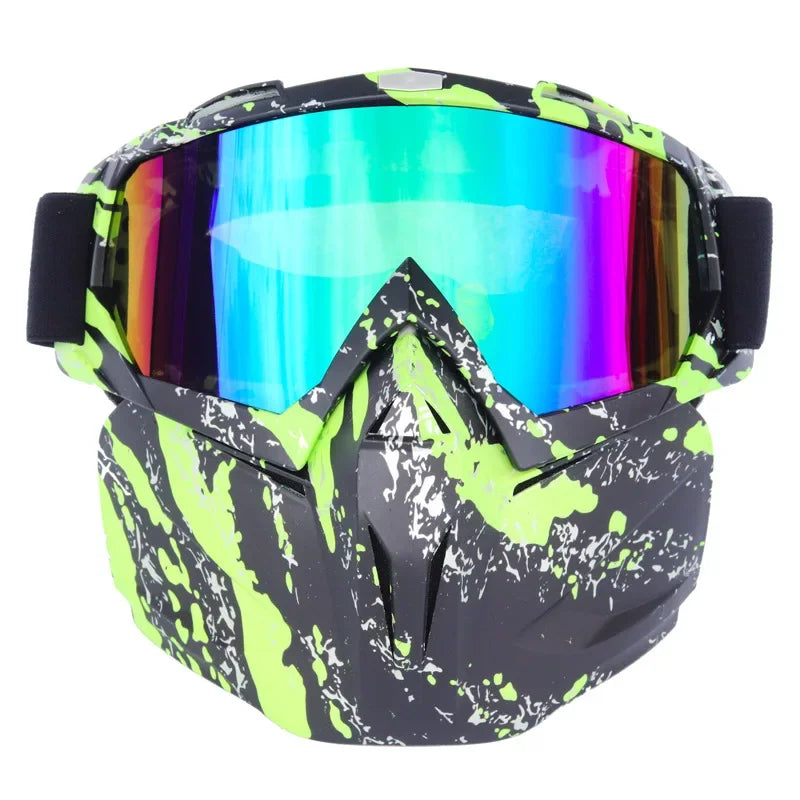 Ski Goggles with Detachable Face Guard