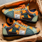 Men's Color Block Lace-Up Casual Walking Sneakers