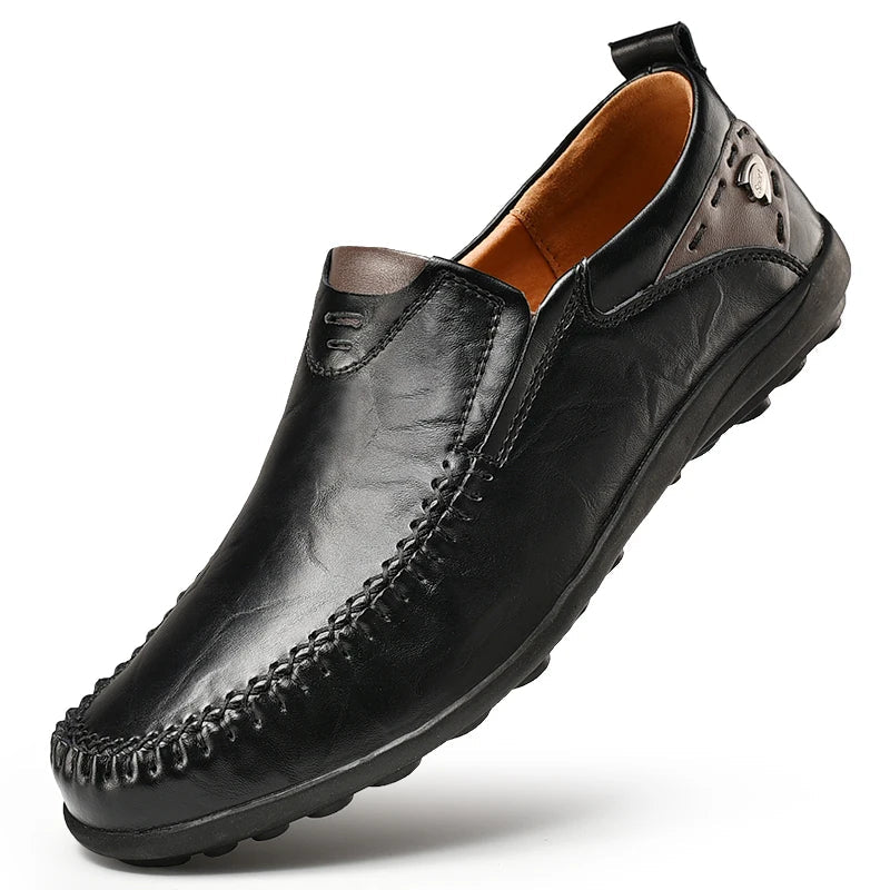 Herren Slipper Casual Loafers mit kontrastierendem Fersen-Detail