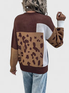 Damtröja med patchwork och djurtryck