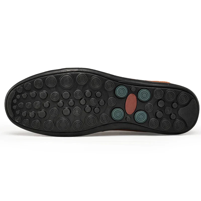 Herren Slipper Casual Loafers mit kontrastierendem Fersen-Detail