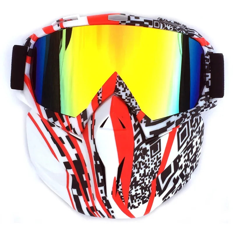 Ski Goggles with Detachable Face Guard