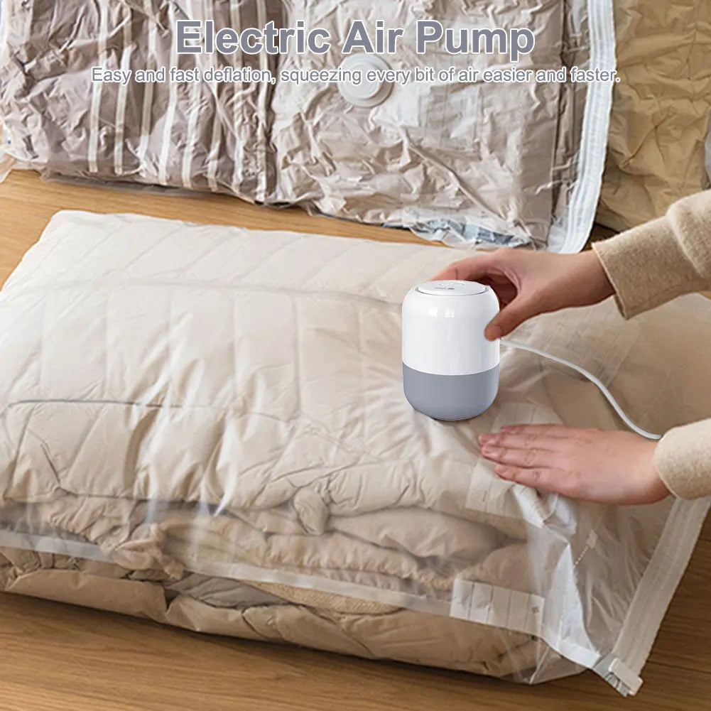 Portable Electric Vacuum Pump for Space-Saving Storage Bags
