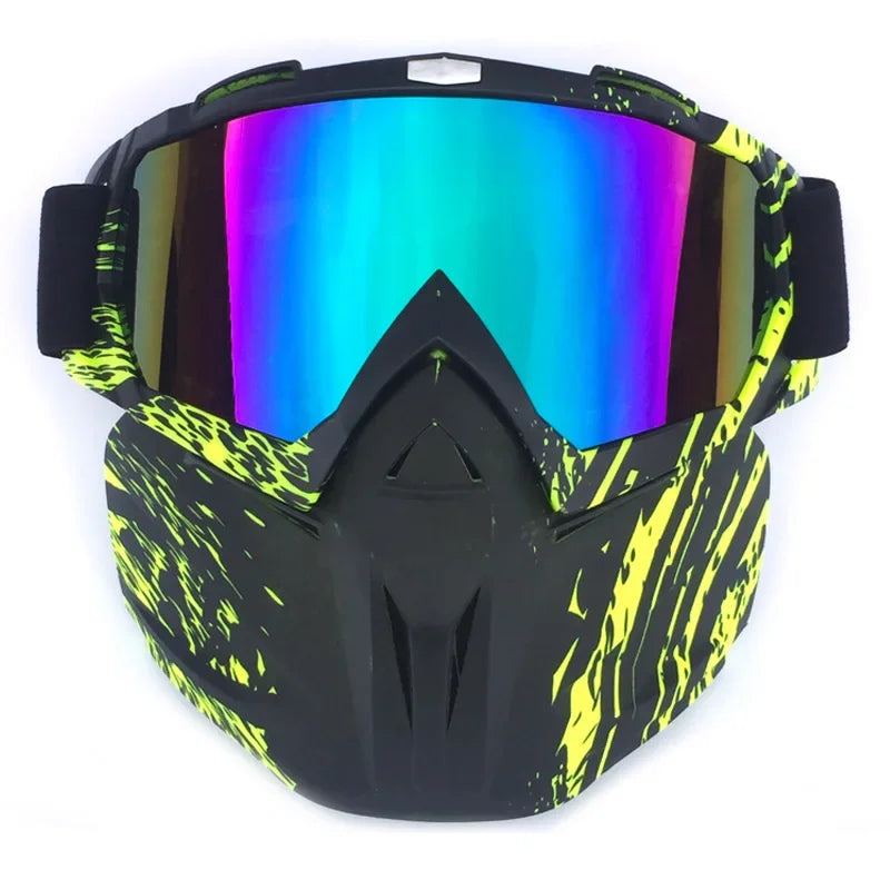 Ski Goggles with Detachable Face Guard